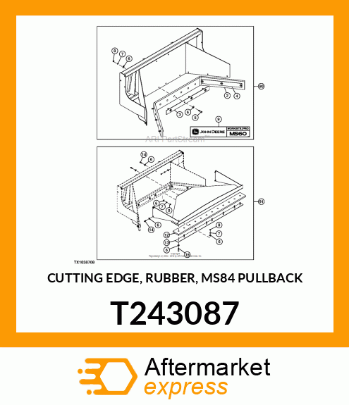 CUTTING EDGE, RUBBER, MS84 PULLBACK T243087