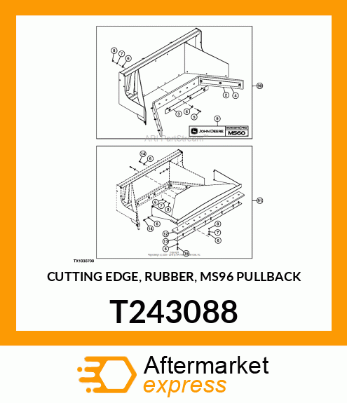 CUTTING EDGE, RUBBER, MS96 PULLBACK T243088