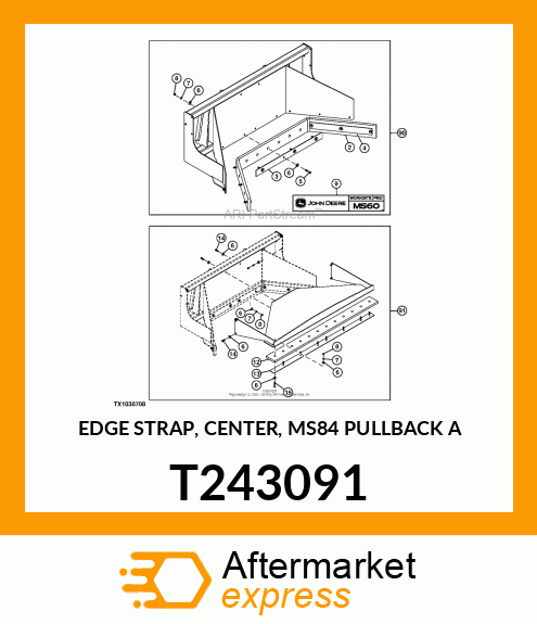 EDGE STRAP, CENTER, MS84 PULLBACK A T243091