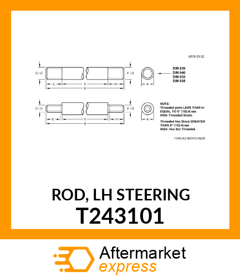 ROD, LH STEERING T243101