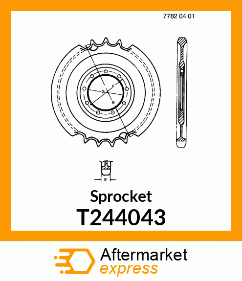 SPROCKET, DRIVE T244043