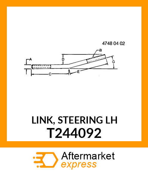 LINK, STEERING LH T244092