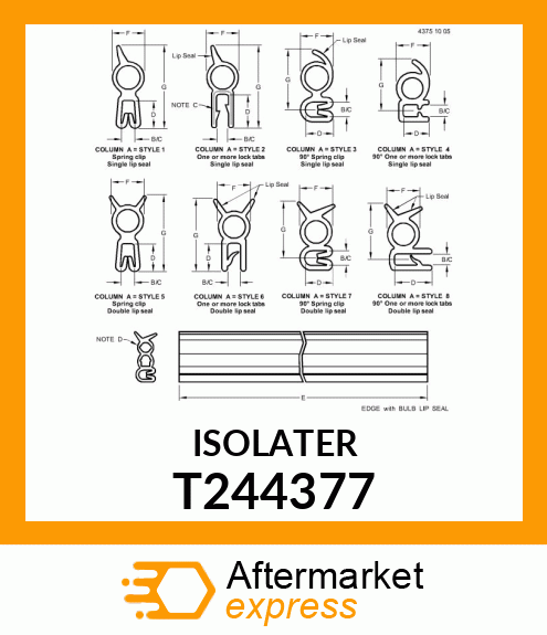 SEAL, DOOR T244377