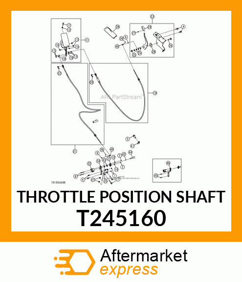 THROTTLE POSITION SHAFT T245160