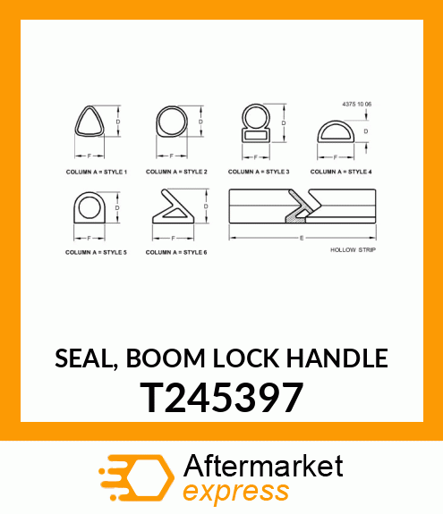 SEAL, BOOM LOCK HANDLE T245397