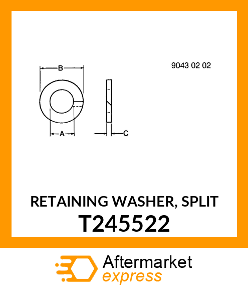 RETAINING WASHER, SPLIT T245522