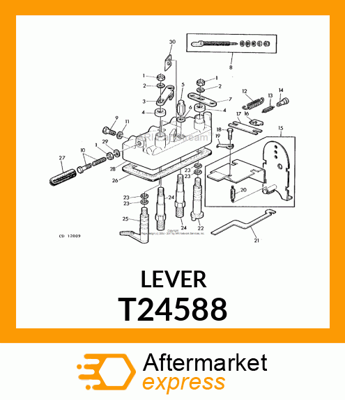 LEVER, THROTTLE T24588