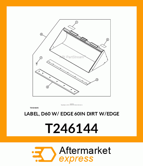 LABEL, D60 W/ EDGE 60IN DIRT W/EDGE T246144