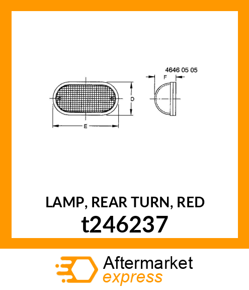 LAMP, REAR TURN, RED t246237