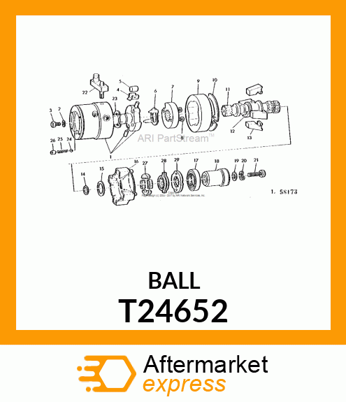 BALL DIN 5401 5 III BEARING METAL T24652