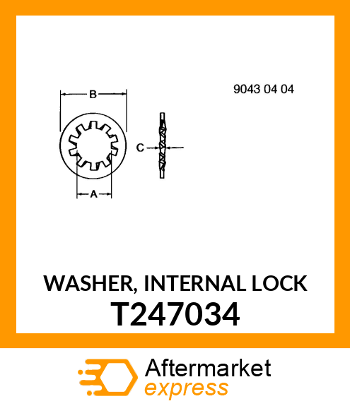 WASHER, INTERNAL LOCK T247034