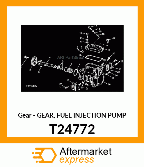 Gear - GEAR, FUEL INJECTION PUMP T24772