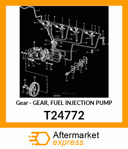 Gear - GEAR, FUEL INJECTION PUMP T24772