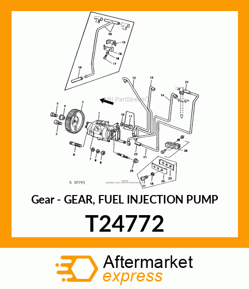 Gear - GEAR, FUEL INJECTION PUMP T24772