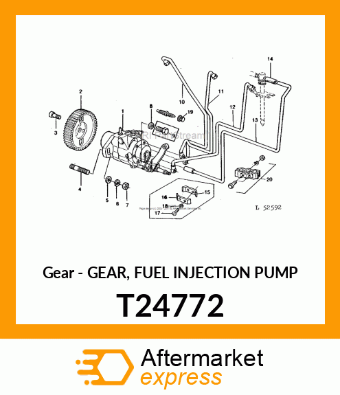 Gear - GEAR, FUEL INJECTION PUMP T24772