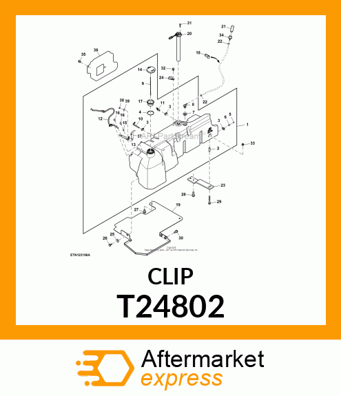 CLIP, COATED T24802