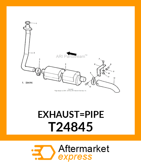 Exhaust Pipe T24845