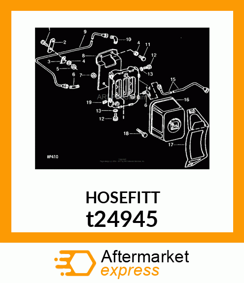 FITTING, ELBOW 45 DEG HYD TUBE t24945