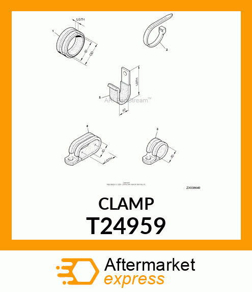 CLAMP,COATED COATED T24959