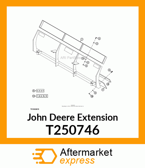 EXTENSION, 8FT SNOW BLADE T250746