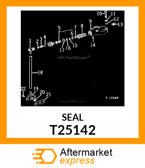 Seal - SEAL,REGULATING PISTON T25142