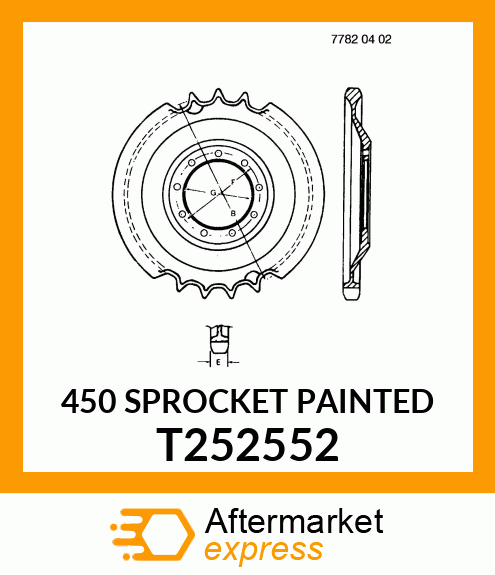 450 SPROCKET PAINTED T252552