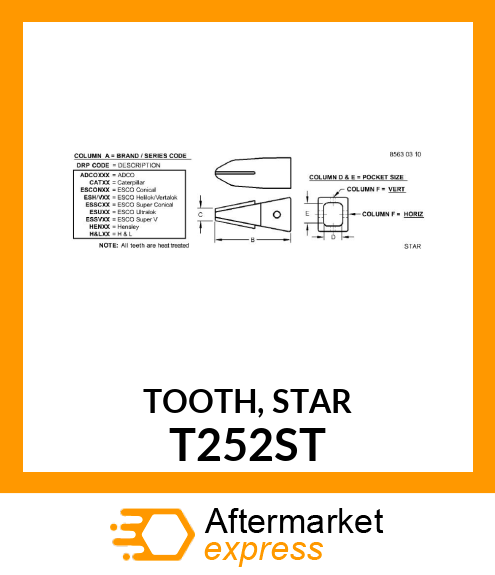TOOTH, STAR T252ST