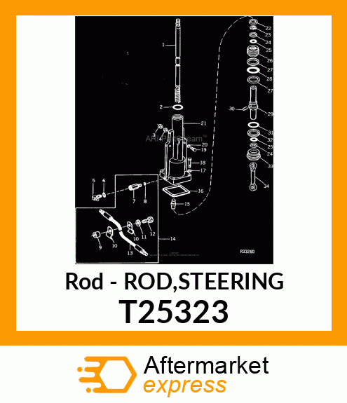 Rod - ROD,STEERING T25323