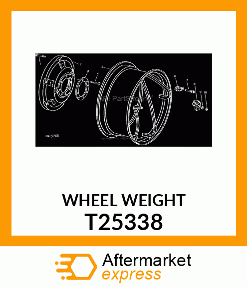 Wheel - WHEEL,CAST DRIVE (Part is Obsolete) T25338