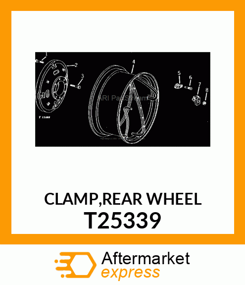 CLAMP,REAR WHEEL T25339