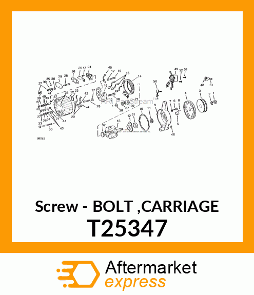 Screw - BOLT ,CARRIAGE T25347