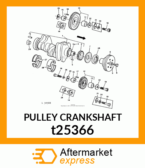 PULLEY,CRANKSAHFT t25366