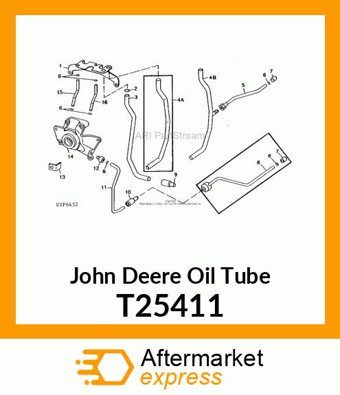 TUBE,LOW CLUTCH LUBE T25411