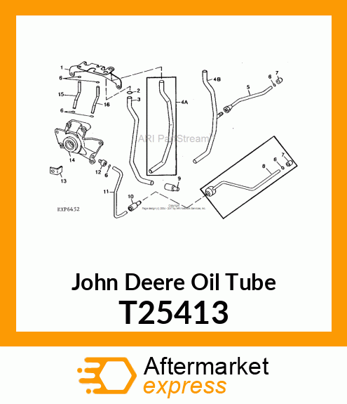 TUBE,CLUTCH CONTROL VALVE OUTLET T25413