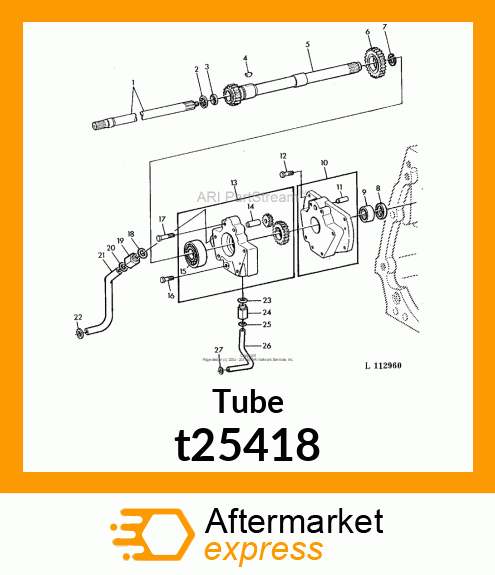 TUBE,TRANSMISSION OIL PUMP INLET t25418