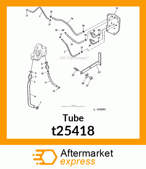 TUBE,TRANSMISSION OIL PUMP INLET t25418