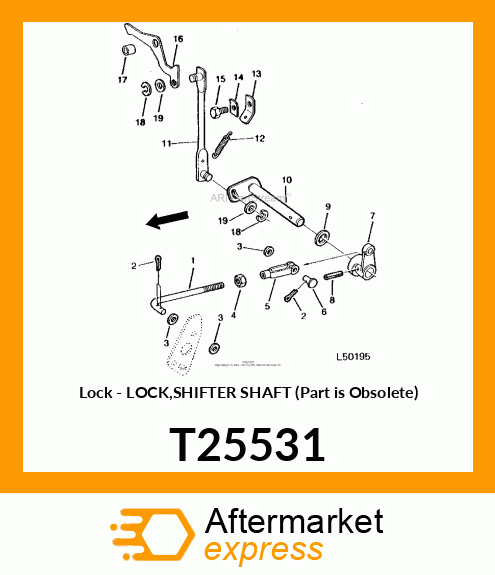 Lock - LOCK,SHIFTER SHAFT (Part is Obsolete) T25531