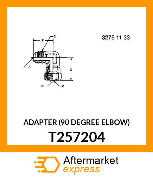 ADAPTER (90 DEGREE ELBOW) T257204