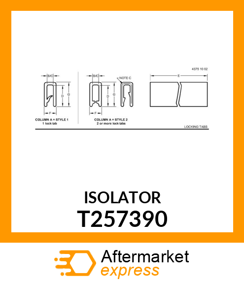 EDGE SEAL, SIDE PANELS T257390