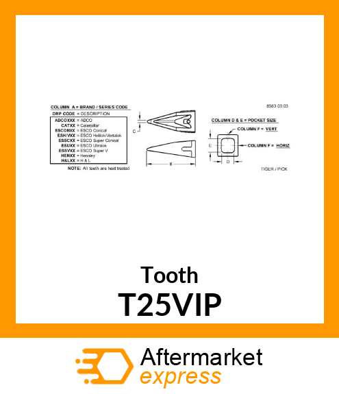 Tooth T25VIP