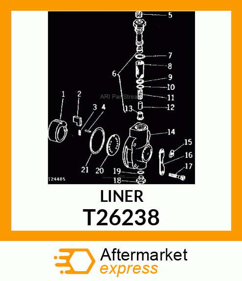 Sleeve - LINER,TRANSFER PUMP T26238