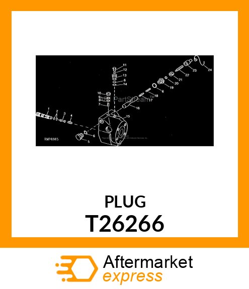 Adapter Fitting - PLUG,PISTON HOLE T26266