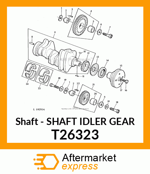 Shaft - SHAFT IDLER GEAR T26323