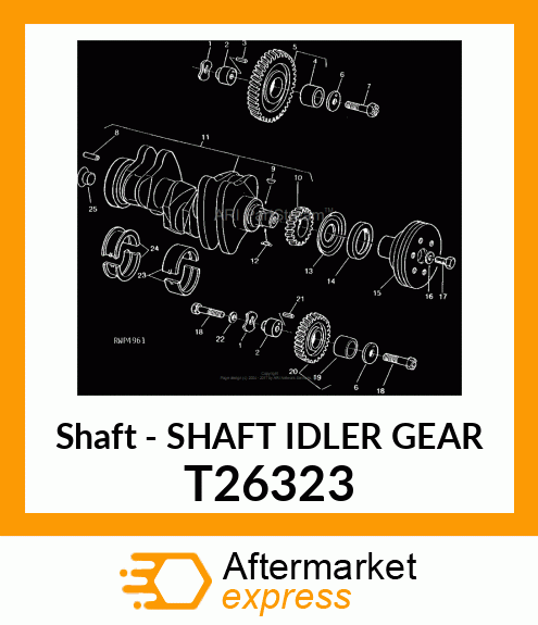 Shaft - SHAFT IDLER GEAR T26323