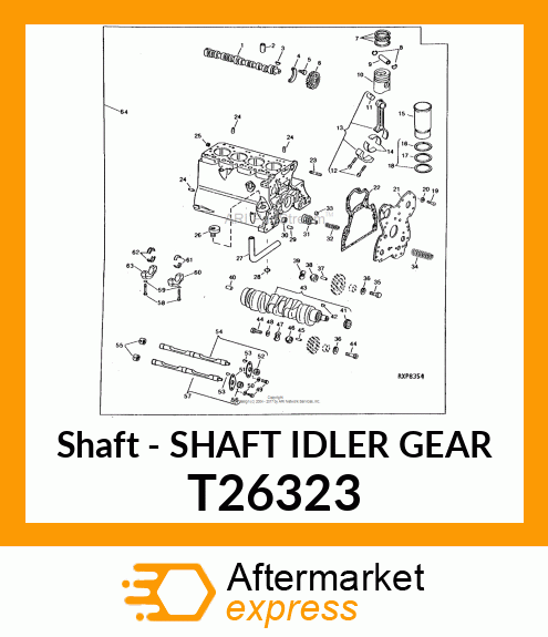 Shaft - SHAFT IDLER GEAR T26323