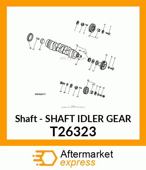 Shaft - SHAFT IDLER GEAR T26323