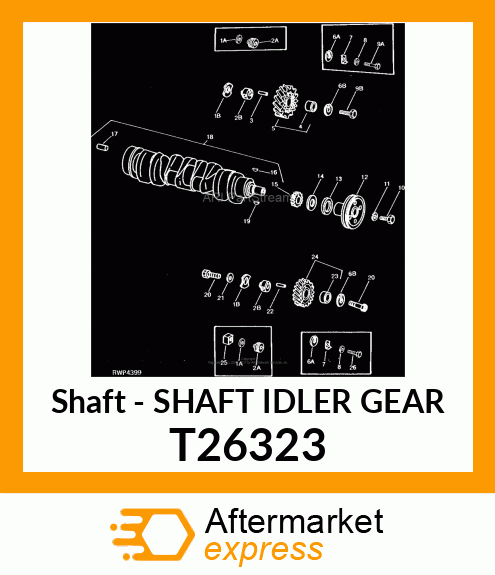 Shaft - SHAFT IDLER GEAR T26323