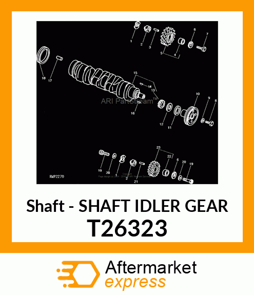 Shaft - SHAFT IDLER GEAR T26323