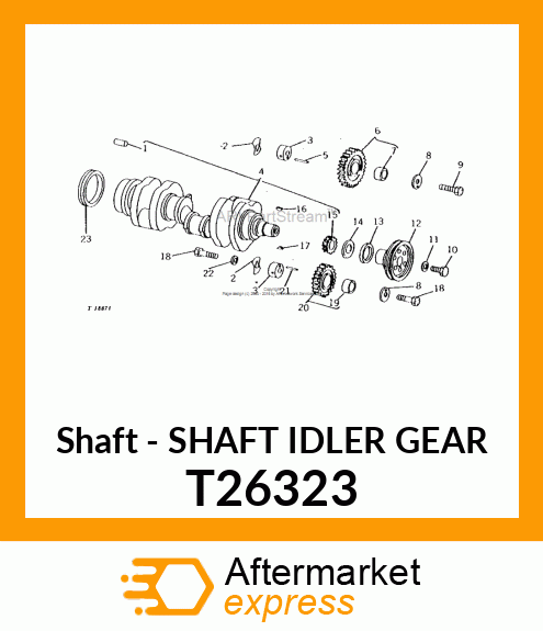 Shaft - SHAFT IDLER GEAR T26323