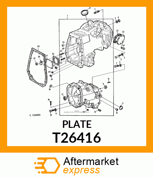 Spare part T26416 + Plate